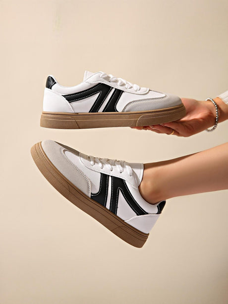 Retro Color-blocked German Training Shoes And Sneakers