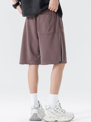 Side Slit Printed Five Points Shorts