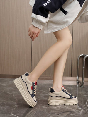 Colorblock Thick-Sole Women's Casual Sneakers