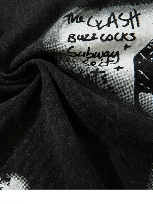 Letter Printed Loose-fit Ins Tank Tops