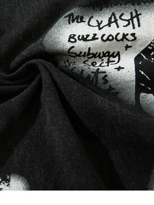 Letter Printed Loose-fit Ins Tank Tops