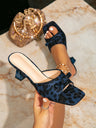 Leopard Print Women's High-heeled Sandals
