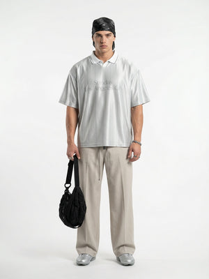 Retro Stripes Color-blocked Polo Shirt