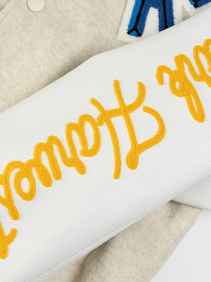 Flocking Embroidery Letter Quilted Thickening Baseball Uniform