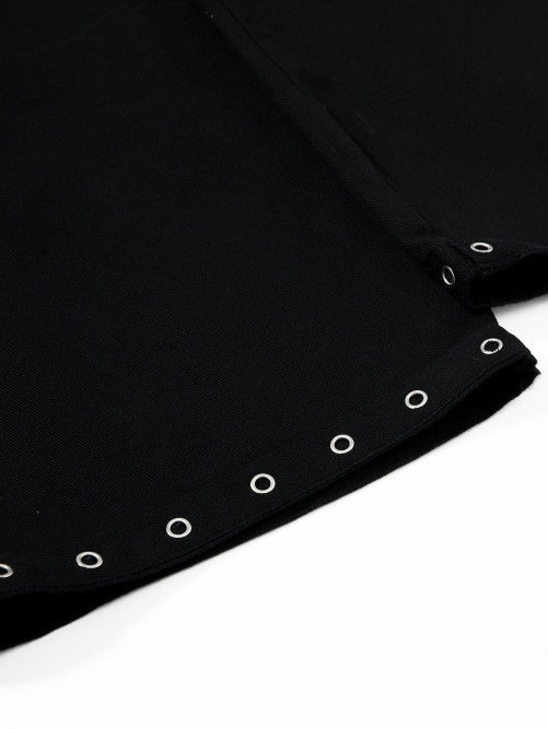 Metal Punching Rock Gothic Letter Loose-fit Wide-leg Pants