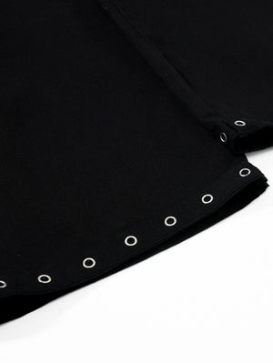Metal Punching Rock Gothic Letter Loose-fit Wide-leg Pants