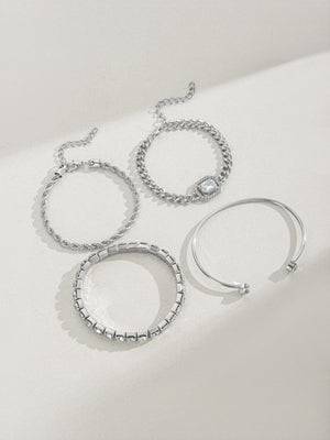 Diamond-encrusted Bracelet Set