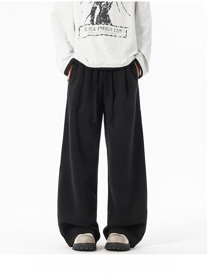 Liber Autumn Neutral wear Patch decoration Solid Color Pants