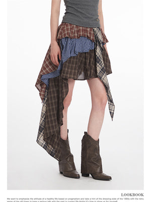 Liber Summer Women's Plaid Skirts