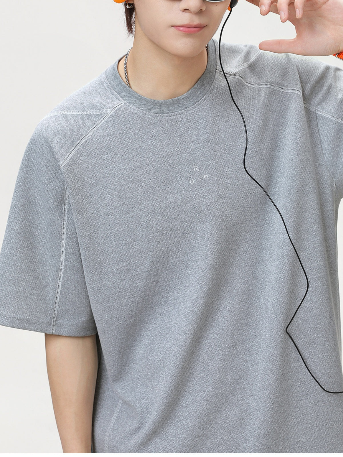 Color-blocked Printed Breathable Sports T-shirts