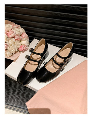 Liber Spring and Autumn Metal Women's Mary Jane Shoes