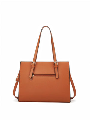 4-piece Crocodile-embossed Tote Bag Set