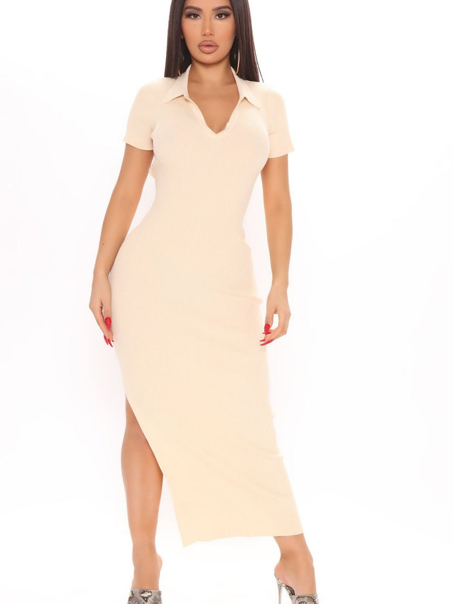 Backless Slit Maxi Dresses