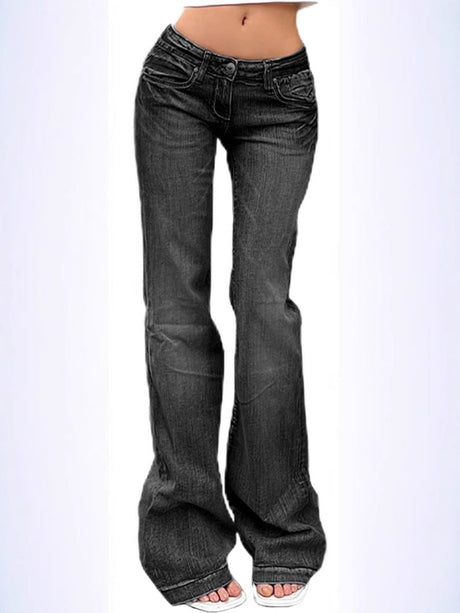 Slim Fit Stretch Washing Trumpet Jeans