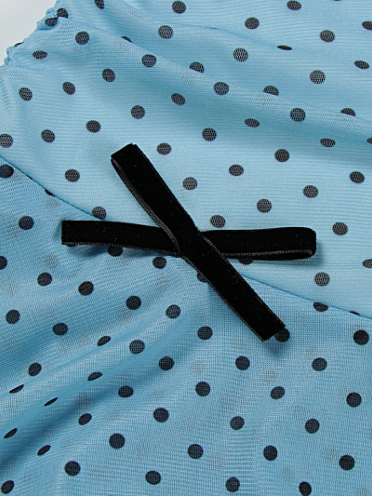 Strapless Waist Polka Dots Mesh Cake Skirt Bow Mini&Short Dresses