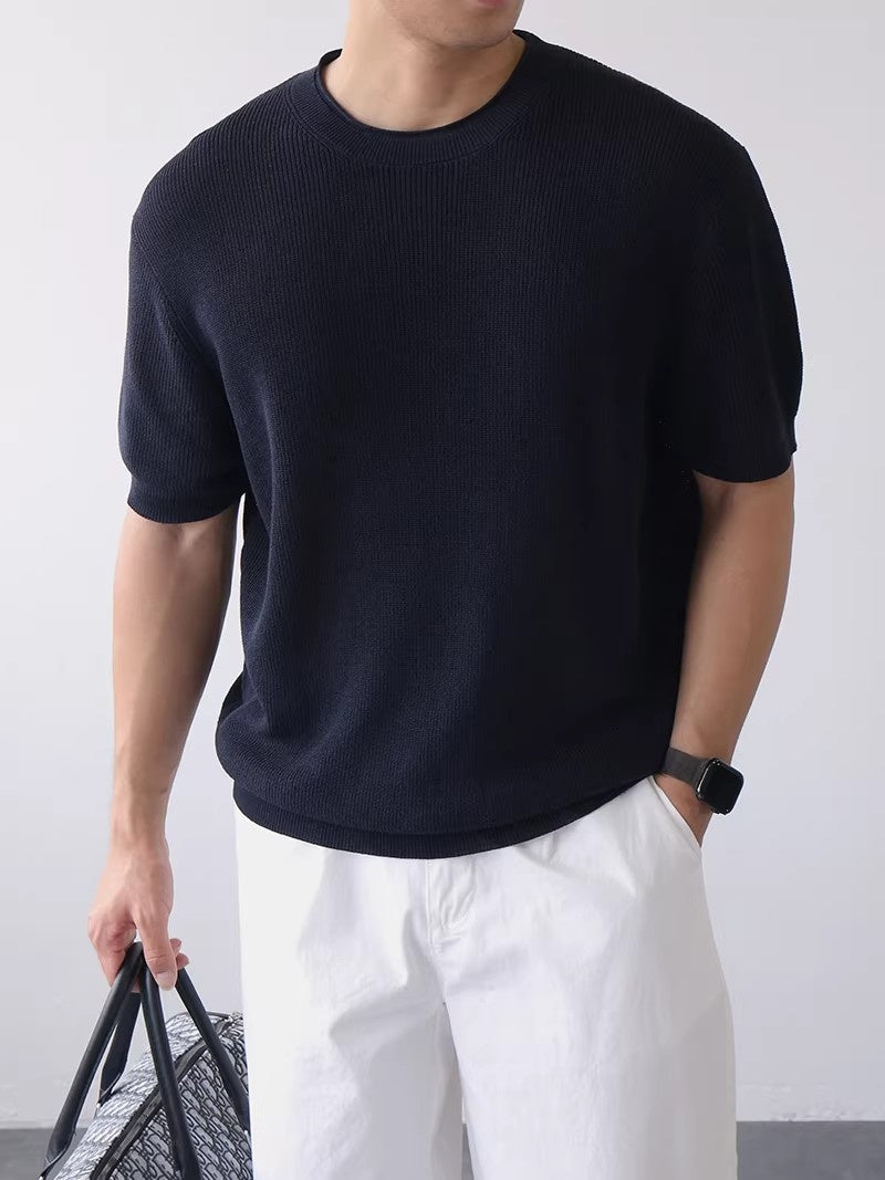 Hollow Out Breathable Solid Color T-shirts