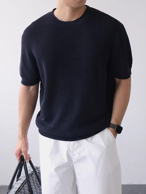 Hollow Out Breathable Solid Color T-shirts