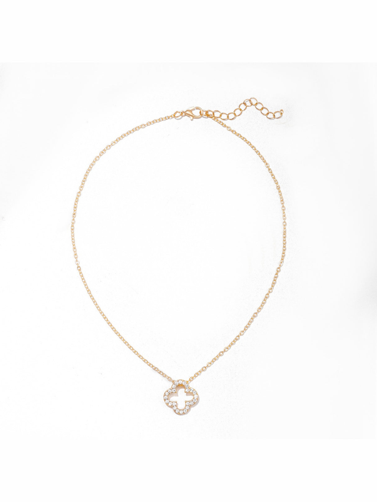 Four-leaf Clover Diamond Pendant Necklace