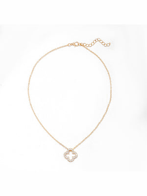 Four-leaf Clover Diamond Pendant Necklace
