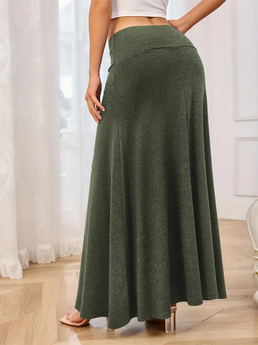 Knitting Solid Color Leisure Skirts