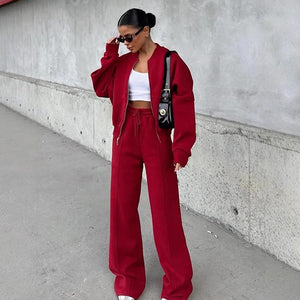 American-style Autumn/winter Cardigan Sportswear For Women
