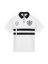 Stripes Patchwork Color-blocked Ins Embroidery Loose-fit Polo