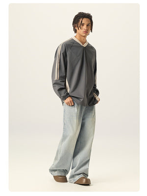 Liber Summer Neutral wear Splicing Contrasting colors T-shirts