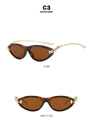 Cat-eye Knot Oval Sunglasses