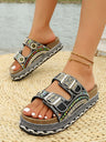 Colorful Rhinestone Platform Sandals
