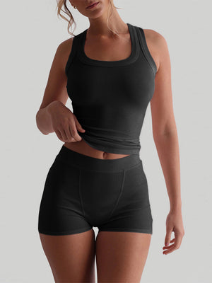 Tank Top Hip-lifting Shorts Fitness Workout Set