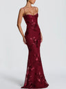 Printed Camisoles Waist-cinching And Hip-hugging Maxi Dresses