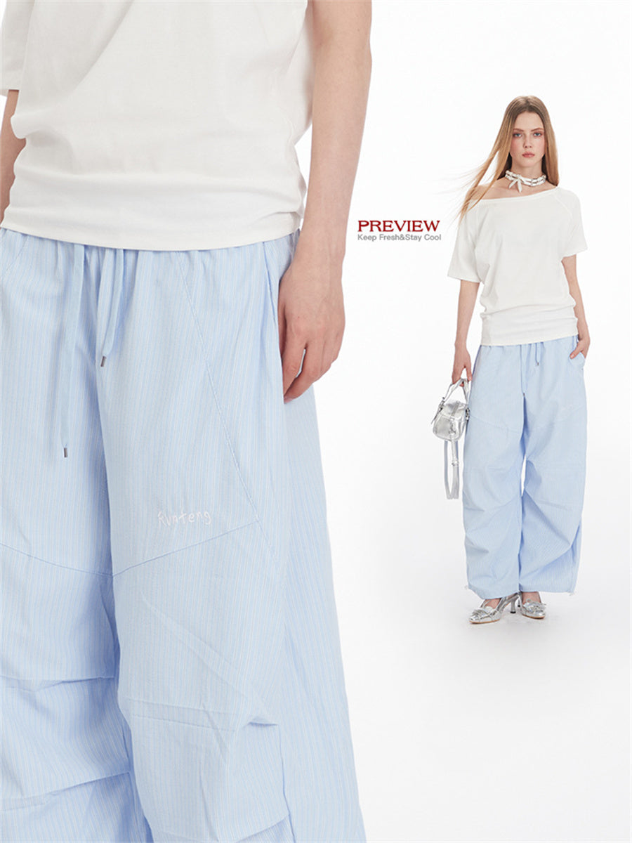 Liber Summer Women's Color matching Letter Pants