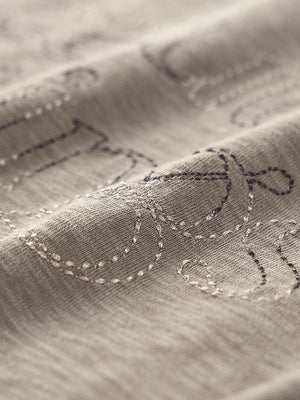 Liber Autumn Neutral wear Embroidery Letter T-shirts