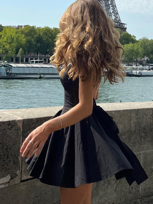 Bow Backless Strappy Mini&Short Dresses