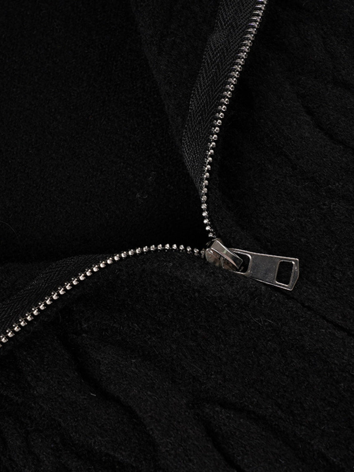 Plush Patchwork Hoodies Zipper Cable Knit Sweater Cardigans