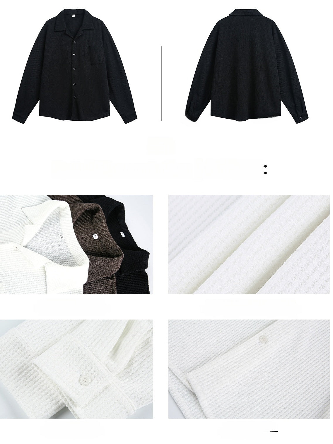 Liber Autumn Men's Pocket decoration Solid Color Shirts