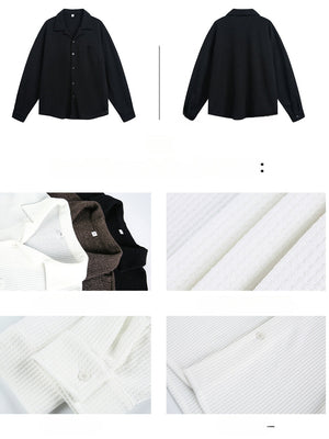 Liber Autumn Men's Pocket decoration Solid Color Shirts