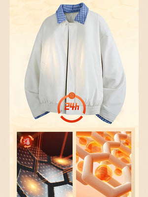 Detachable Two-piece Colorblock Flight Jacket