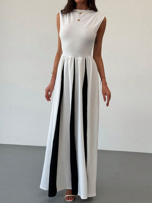 Color-blocked Splicing Parties Maxi Dresses