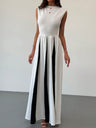 Color-blocked Splicing Parties Maxi Dresses