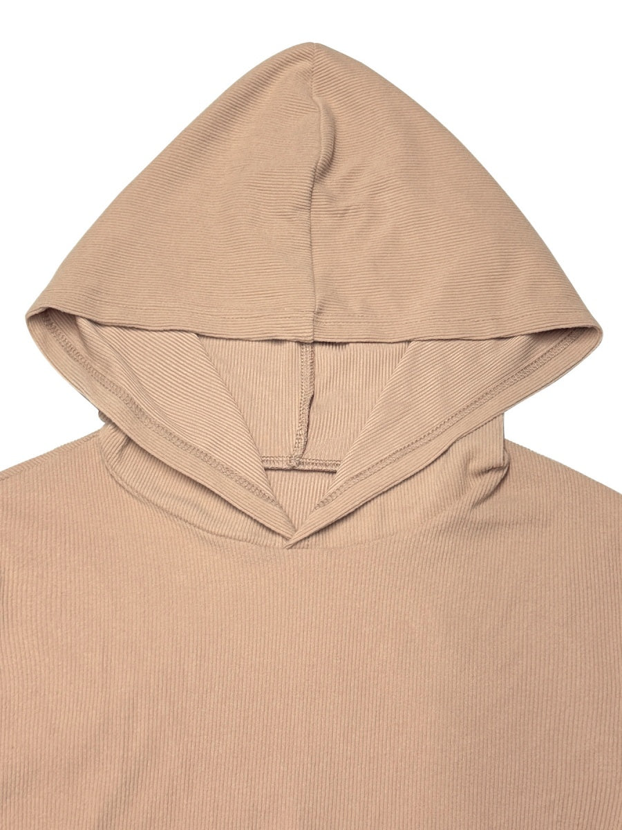 Hoodies Khaki knitted two-piece trousers