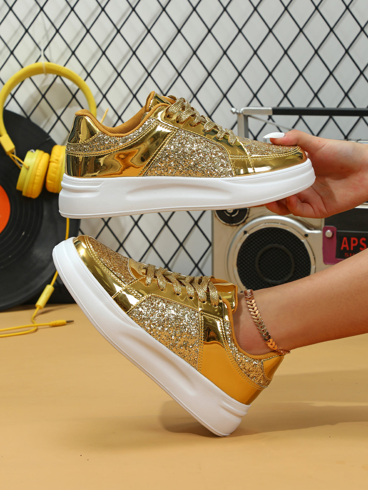 Sequined Women's Sneakers