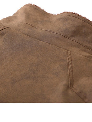 Maillard Tie-dye Imitation Lambskin Work Jacket