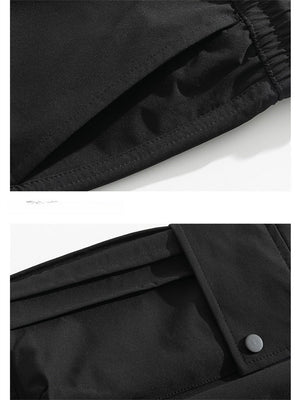 Liber Spring Men's Multiple pockets Solid Color Cargo Trousers