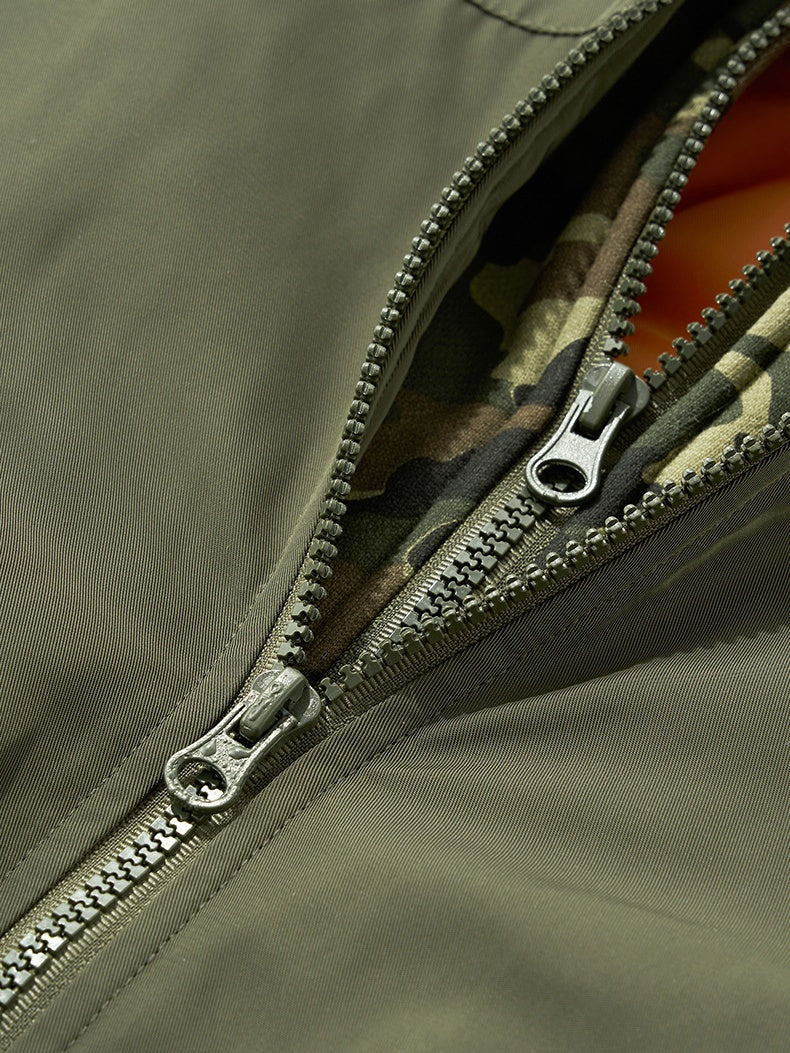 Removable Fake Two Pieces Cleanfit Hooded Baseball Uniform