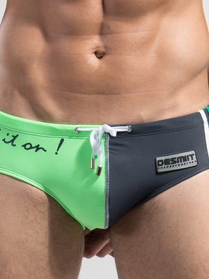 Low Rise Color Matching Beach Triangle Swimming Trunks