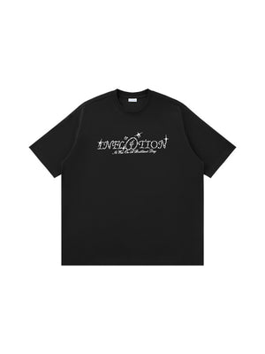 Rhinestone-studded Letter T-shirts