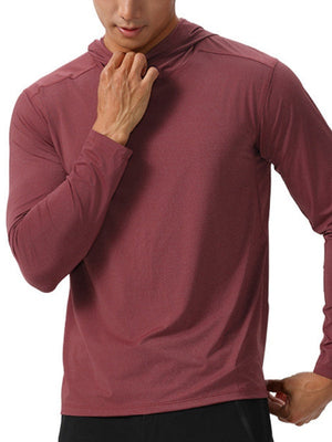 Outdoor Lightweight Breathable Quick-drying Sports Hooded Long-sleeved T-shirt