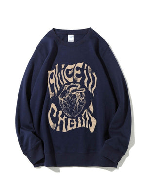 Rock And Roll Printed Sweatshirt