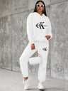 Sports Printed Hoodies Sweatpants 2-piece Sets